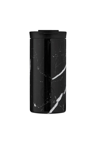 24Bottles Γυάλινο Θερμός Ποτήρι 600 Μαύρο Μάρμαρο 8051513925528 600ml Μαύρο