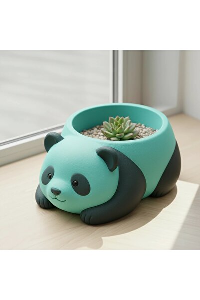 OEM Mini Ghiveci Decorativ Imprimat 3D, Model Panda pentru Plante Mici