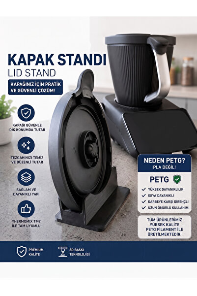 Moodmaker Store Thermomix TM7 Uyumlu Kapak Standı Mutfak Tezgahı Düzenleyici ...