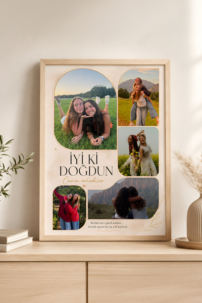 Duvarda Kişiye Özel Doğum Günü Tablosu, Kişiselleştirilebilir Hediye Poster, ...