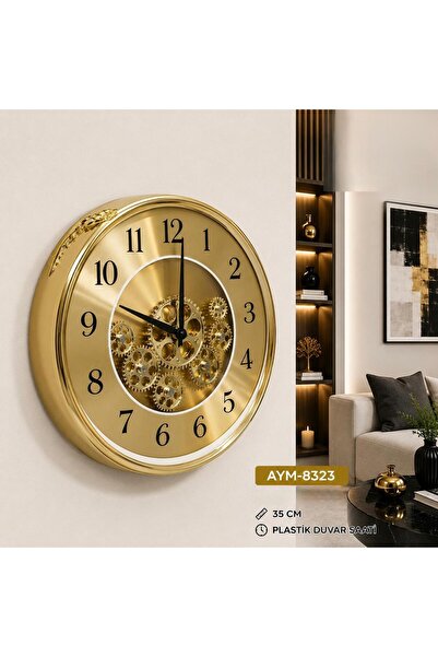 Hinora Gold Color Middle Frame Rotating Wheel Model Living Room Gift Plastic ...
