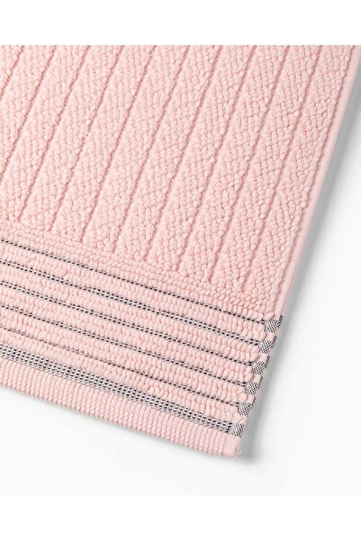 ØYRE HOME Ribbed Bath Mat 80X50 cm 100% Cotton High Absorbency |   Powder