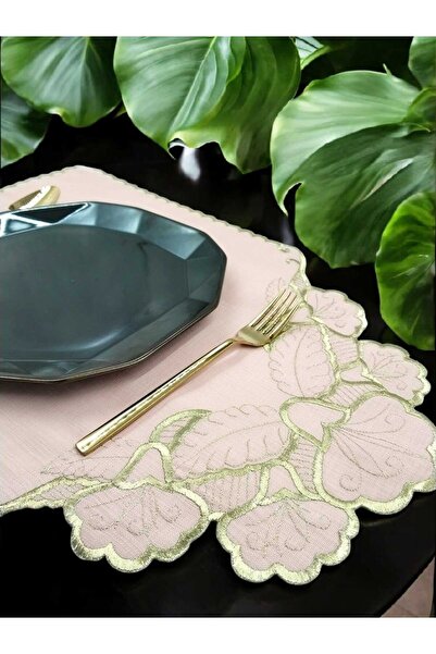 BAŞ TASARIM Sim Embroidered Pink Supla