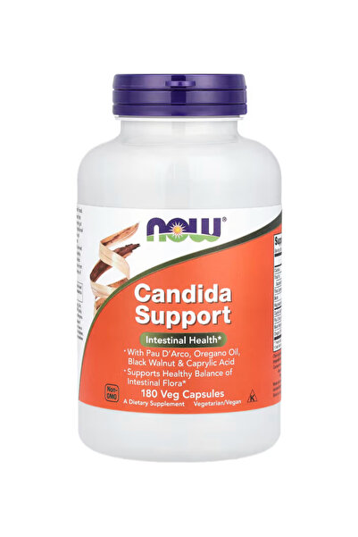 Now Foods Candida Support with Pau D'Arco, Oregano Oil, Black Walnut & Capryl...