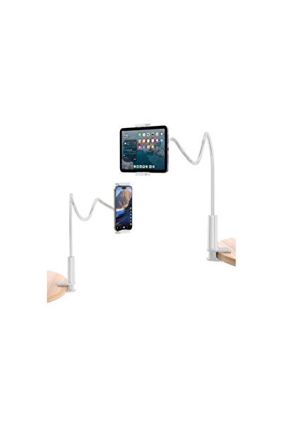 Empressco 90 cm Flexible Tablet and Phone Holder Stand White, Versatile and P...