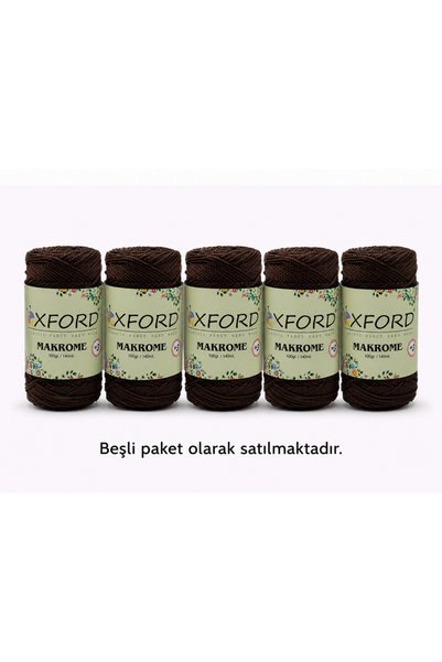 Oxford İplik Oxford Macrame Cord No:3 5-Pack 2070 Brown