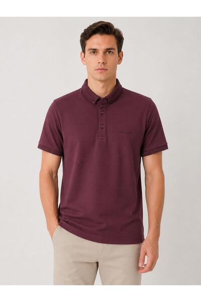 CLASSİCS MEN Ανδρικό μπλουζάκι Glow Slim Fit με κοντό μανίκι και λαιμόκοψη πό...