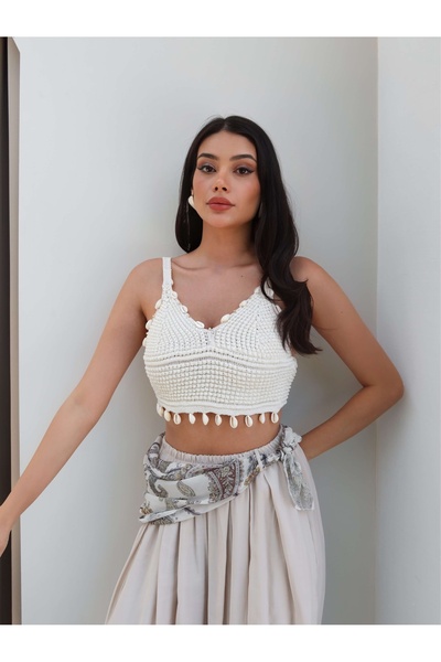 ESRAHELVACI Seashell Crop Blouse