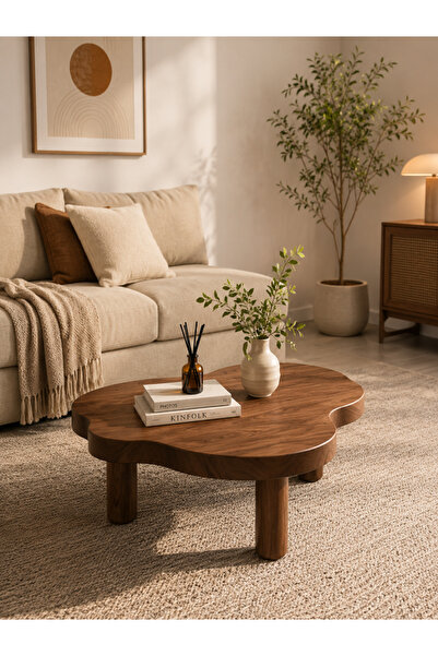 Generic Wooden Centre Table, 90 x 135 cm, Brown, Distinguished Design. | SOLI...