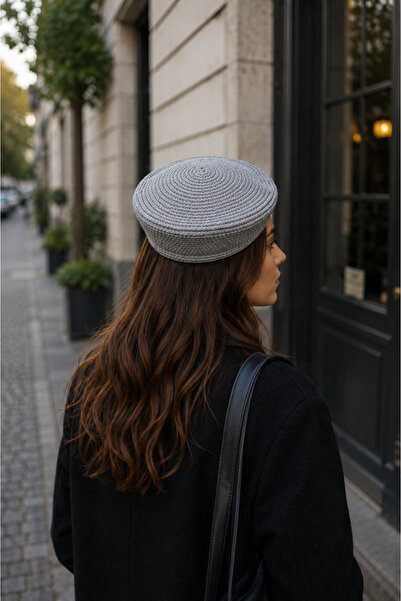 Zeora Home Women's Knitted Beret Summer Straw Beret Jute Look Handmade Stylis...