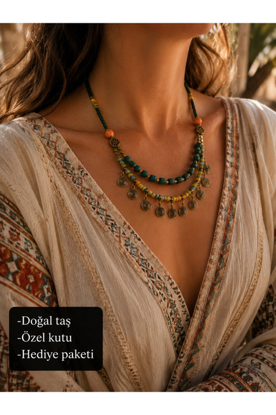 HER ŞEY NOTA www.herseynota.com Bohemian Mireya & Solène Layered Bead Necklace