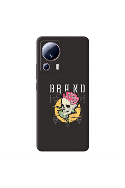 Other Xiaomi Mi 13 Lite Skull Roses Black Colored Silicone TPU Θήκη