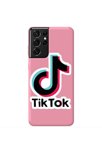 Other Samsung S21 Ultra Tik Tok Pink Colored Silicone TPU Θήκη