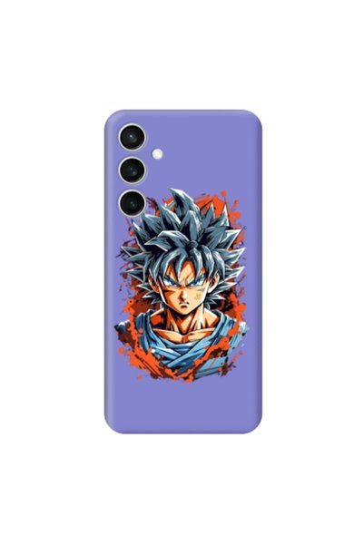 Other Samsung S24 FE Anime Goku Purple Colored Silicone TPU Θήκη