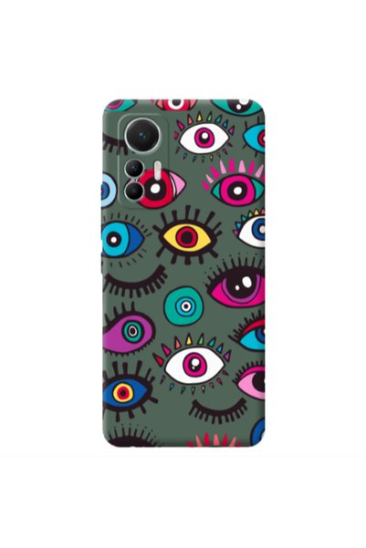 Other Xiaomi Mi 12 Lite Multiple eyes Dark Green Colored Silicone TPU Θήκη