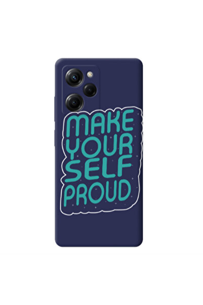 Other Xiaomi Poco X5 Pro Make Your Self Proud Dark blue Colored Silicone TPU ...