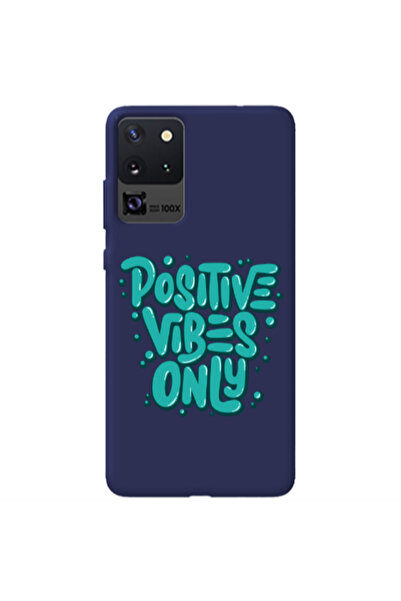 Other Samsung S20 Ultra Positive Vibes Only Dark blue Colored Silicone TPU Θήκη