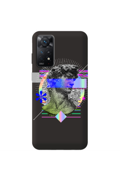 Other Xiaomi Redmi Note 11 4G Statue pixels Black Colored Silicone TPU Θήκη