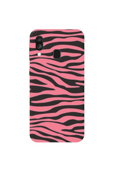 Other Samsung A40 Pink Zebra Black Colored Silicone TPU Θήκη