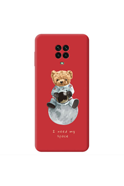 Other Xiaomi Redmi Note 9 Pro Bear in space Red Colored Silicone TPU Θήκη