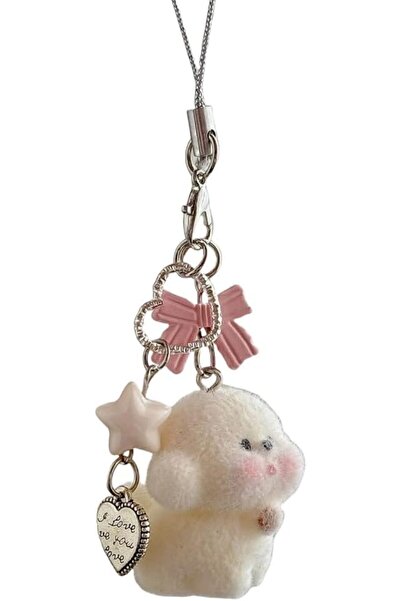 Arabest Elegant Bowknot Dog Pendant Charm,Flocking Animal Resin Bag Accessory...
