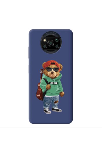Other Xiaomi Poco X3 /X3 Pro Summer Tedy Dark blue Colored Silicone TPU Θήκη