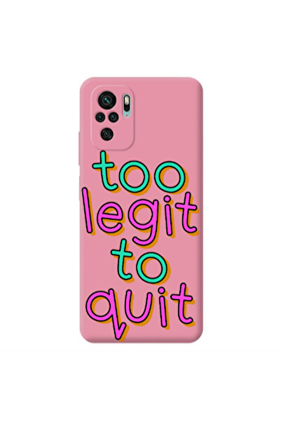 Other Xiaomi Redmi Note 10S Too Legit To Quit Pink Colored Silicone TPU Θήκη