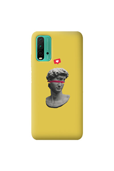 Other Xiaomi Poco M3 Half statue Yellow Colored Silicone TPU Θήκη