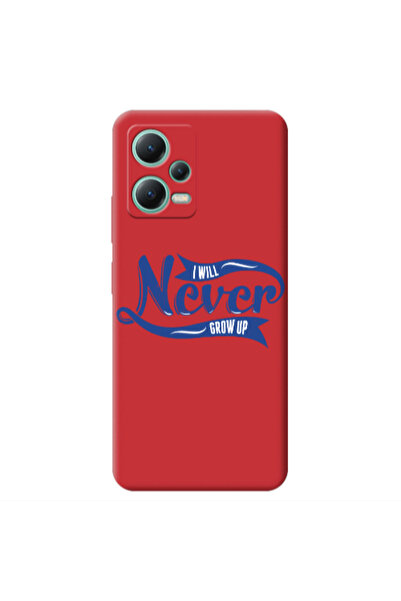 Other Xiaomi Redmi Note 12 Pro 5G I Will Never Grow Up Red Colored Silicone T...