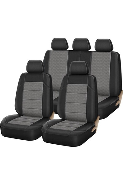 OEM Καλύμματα Αυτοκινήτου Super Fit All In One Μαύρο-Γκρι Σετ 10 Τεμάχια