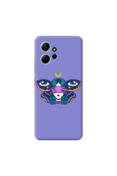 Other Xiaomi Redmi Note 12 4G Eye in my ear Purple Colored Silicone TPU Θήκη
