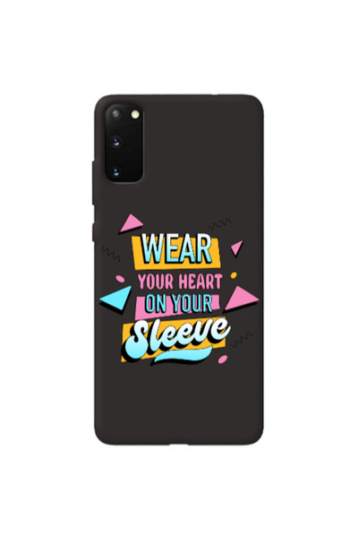 Other Samsung S20 Wear Your Heart Black Colored Silicone TPU Θήκη