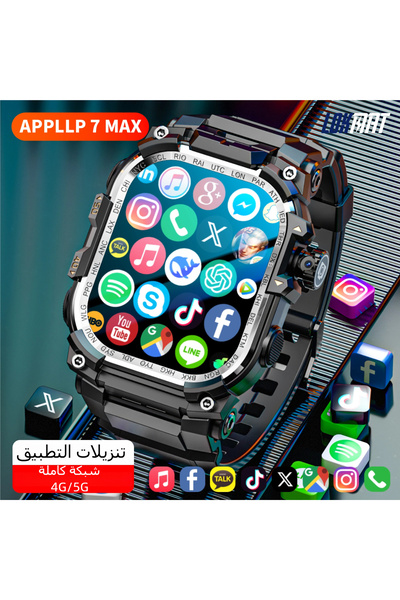 LOKMAT 4g Lte Smart Watches Sim Card Heart Rate Sleep Monitoring Full Touch S...