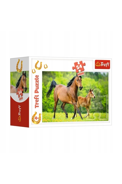 Trefl Puzzle mini Cal cu manz, 54 piese