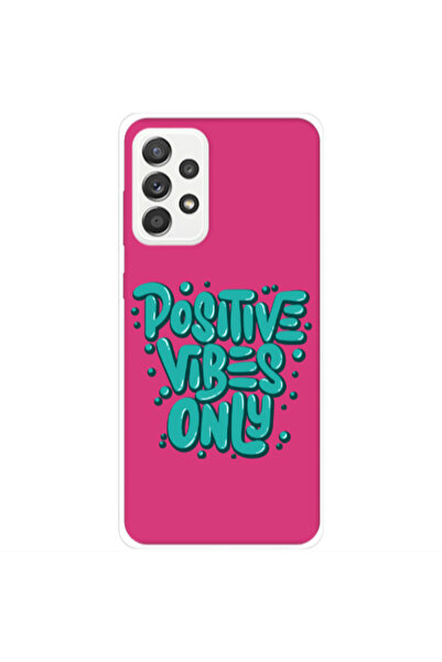 Other Samsung A52 Positive Vibes Only Fuchsia Colored Silicone TPU Θήκη