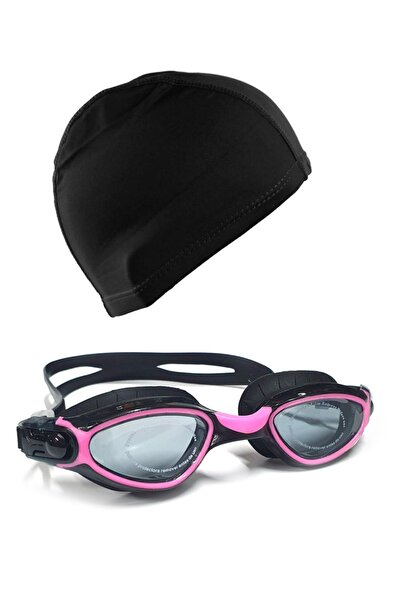 Empressco Pro Silicone Swimming Goggles and Lycra Swimming Cap Set
