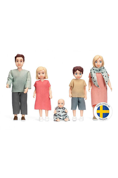 OEM Set de păpuși Lundby pentru casa lui Charlie, 5 figurine realiste 1:18