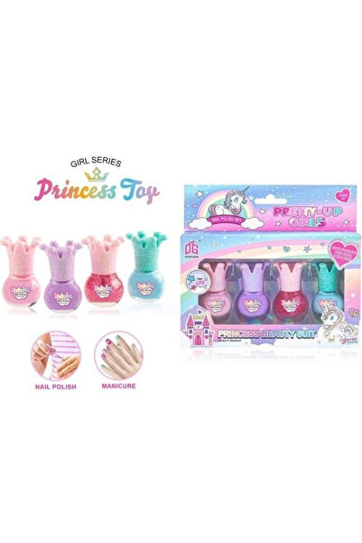 OEM Merkpol Set de manichiură prințesă pentru copii, 4 piese