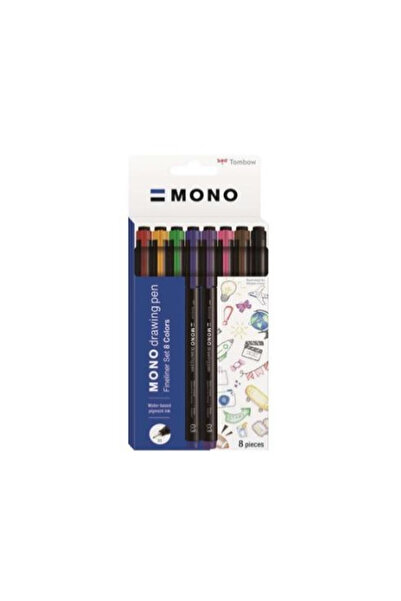 OEM Tombow MONO fineliner pentru desen, set 8 culori