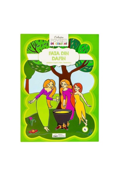 MC Micostore Carte de colorat A4, cu poveste, Fata din Dafin, ISBN 829-9