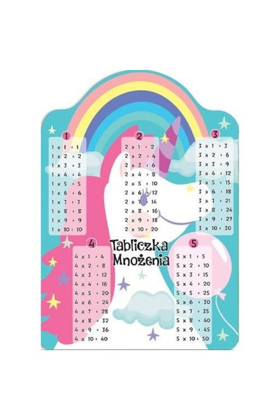 OEM Karta educationala A5 Tabla de înmulțire față-verso Henry unicorn