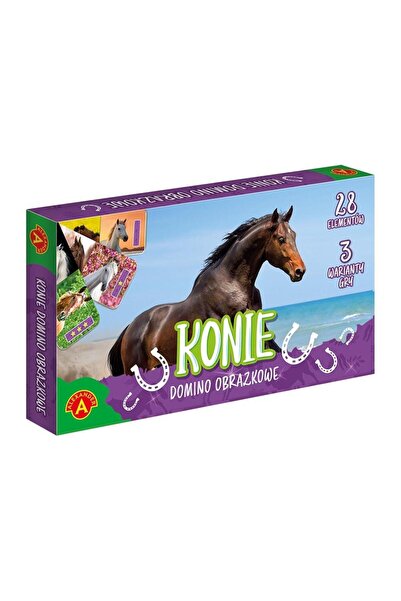OEM Domino Konie ALEX - Joc de memorie pentru copii (4+) cu 28 de piese