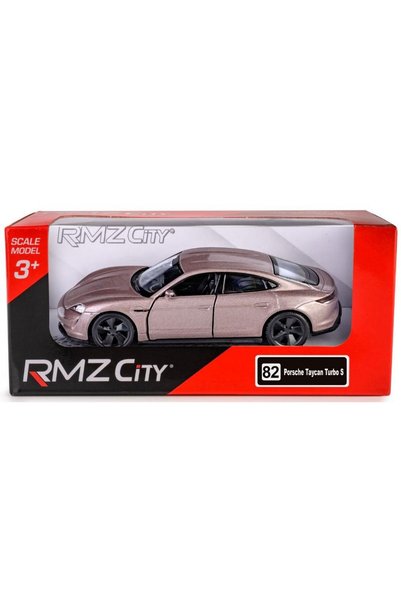 RMZ City Automacheta Porsche Taycan Turbo S 2020, roz, metalica cu elemente d...