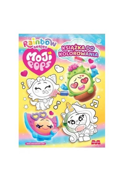 OEM Ediba MojiPops Rainbow carte de colorat 36 de pagini 3 figurine