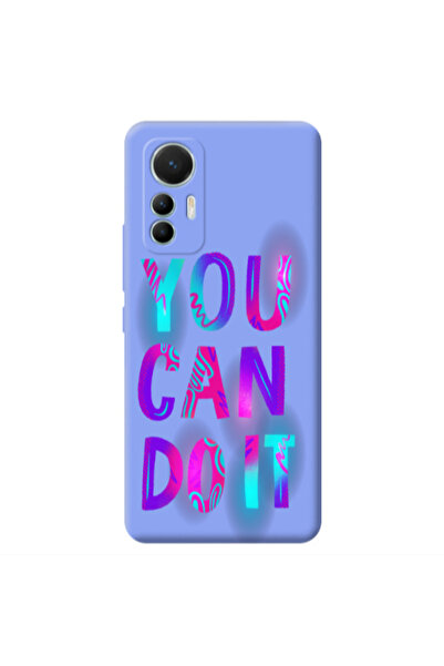 Other Xiaomi Mi 12 Lite You Can Doit Light Purple Colored Silicone TPU Θήκη