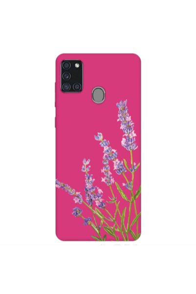 Other Samsung A21S Flowers 8 Fuchsia Colored Silicone TPU Θήκη