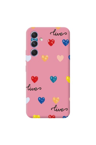 Other Samsung A26 Heart Lives Pink Colored Silicone TPU Θήκη
