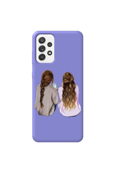 Other Samsung A13 4G Friends Purple Colored Silicone TPU Θήκη