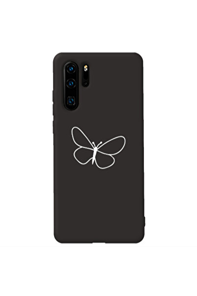 Other Huawei P30 Pro butterfly Black Colored Silicone TPU Θήκη