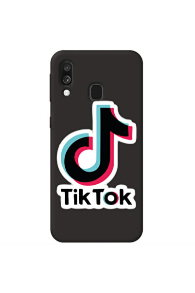 Other Samsung A40 Tik Tok Black Colored Silicone TPU Θήκη